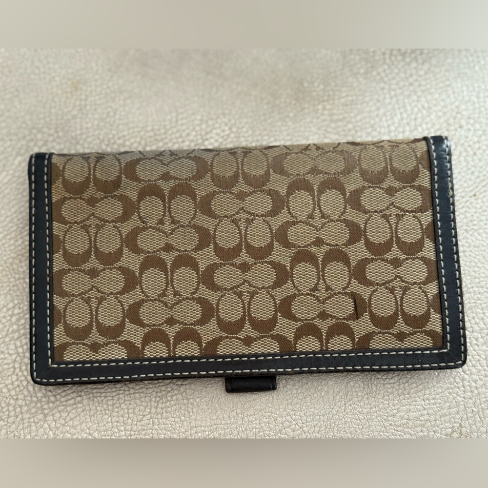 Coach Brown and Black Wallet/Checkbook